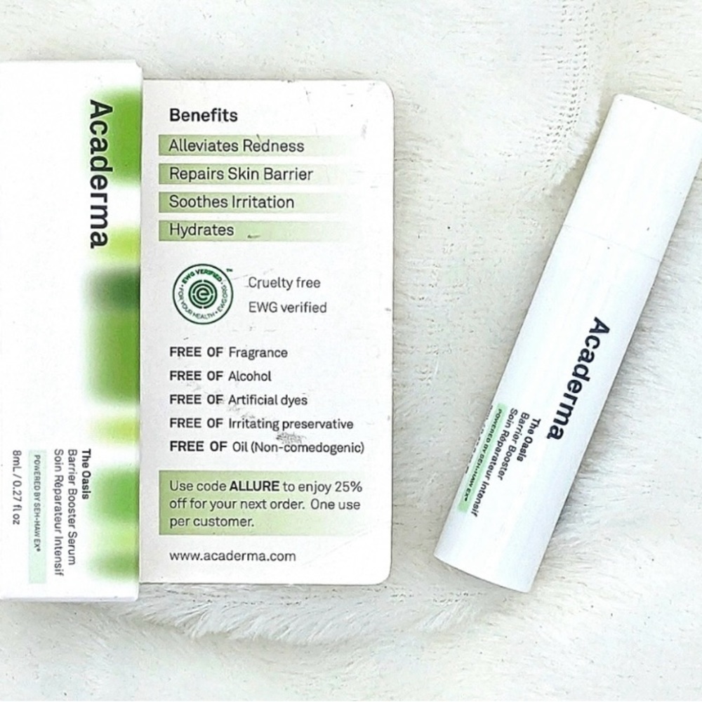 Soothe the skin barrier … comes w 25% coupon when you purchase again (on box)